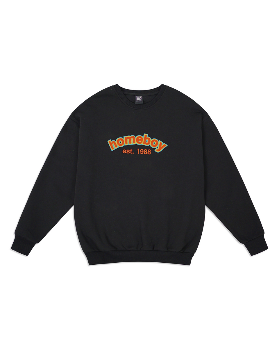 90's Series Chenille Crew Black – Homeboy