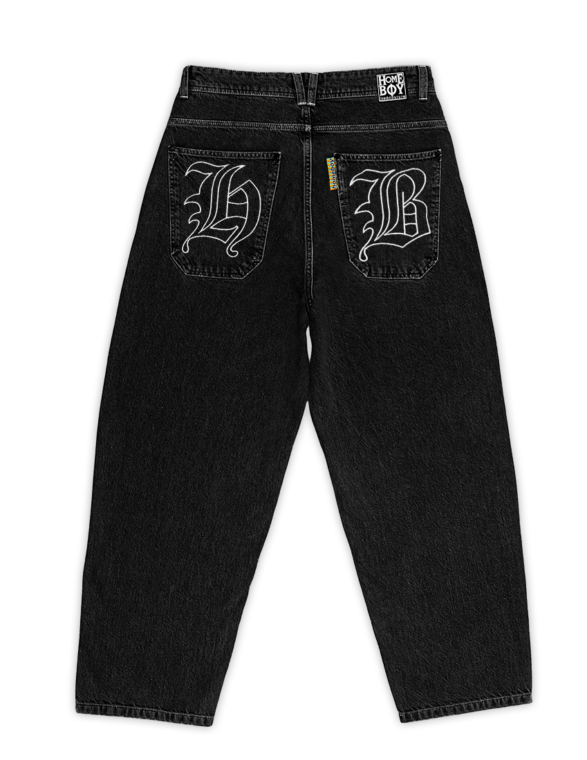x-tra MONSTER GOTHIC Denim WASHED BLACK – Homeboy x-tra MONSTER GOTHIC Denim WASHED BLACK – Homeboy