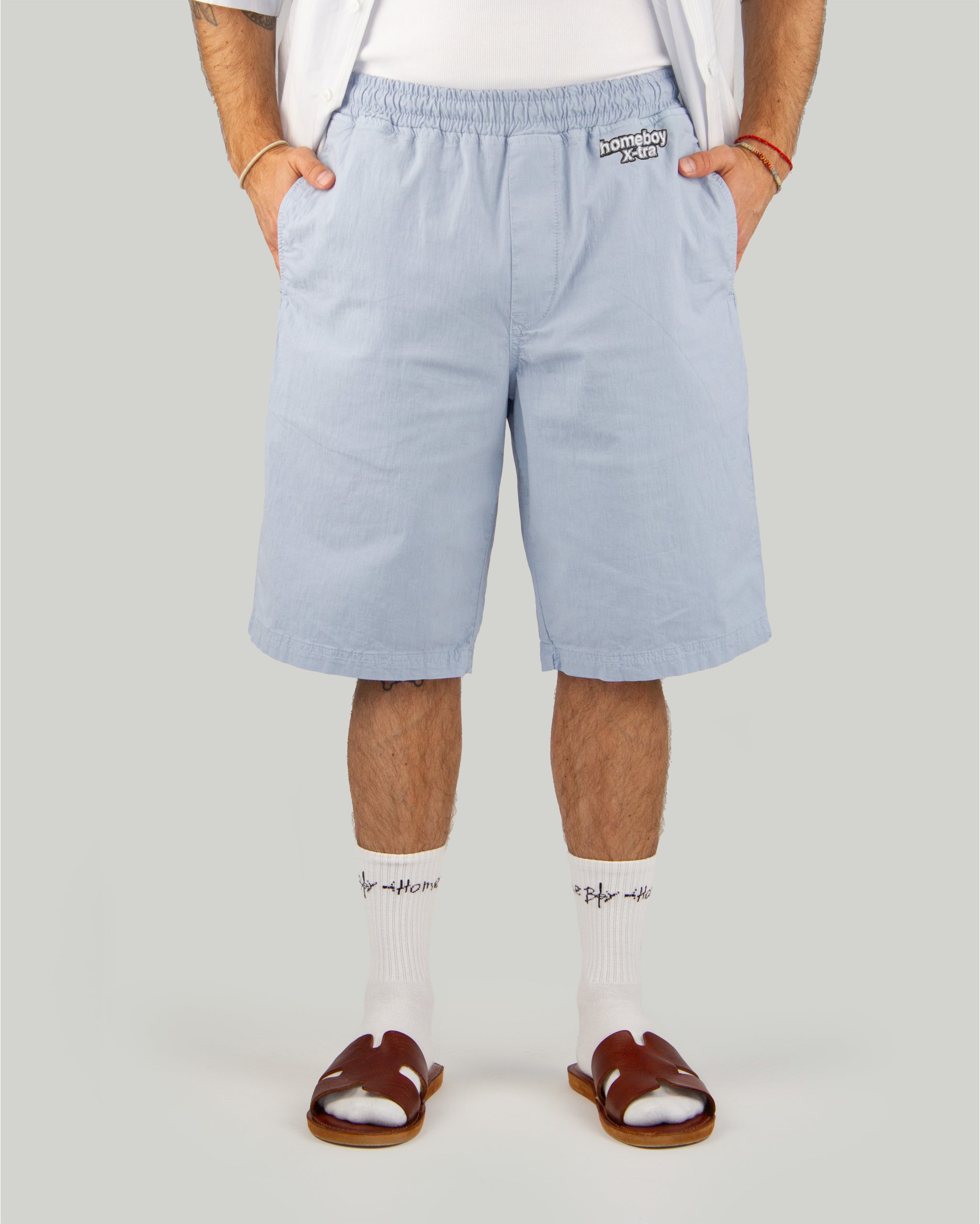 Remxi Linnen short voor heren, 3/4 lengte, baggy, loose fit