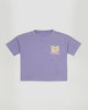 GIRLS Crop Tee - New School WASHED LILAC