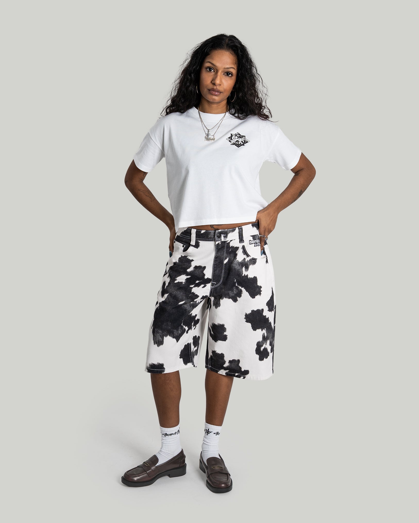HOMEBOY Cow Print Shorts – Streetwear – Homeboy