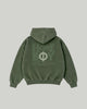 OLD SCHOOL PUFFY Hood Green Washed