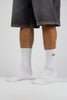 hb. embroidery Sock (double pack) WHITE