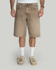 x-tra BAGGY Dye Denim SHORTS washed Brown