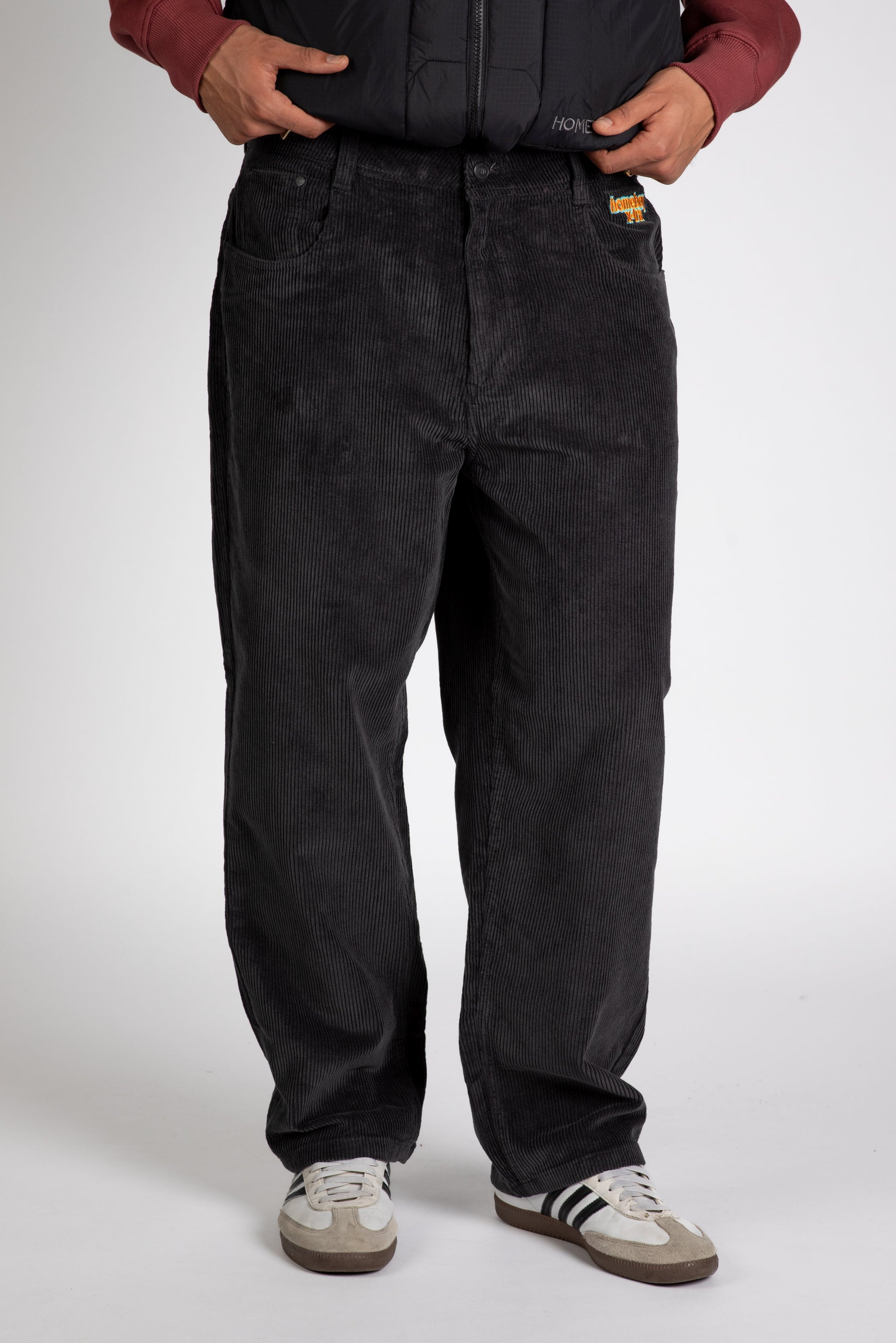 x-tra BAGGY CORD Pants DARK GRAY – Homeboy