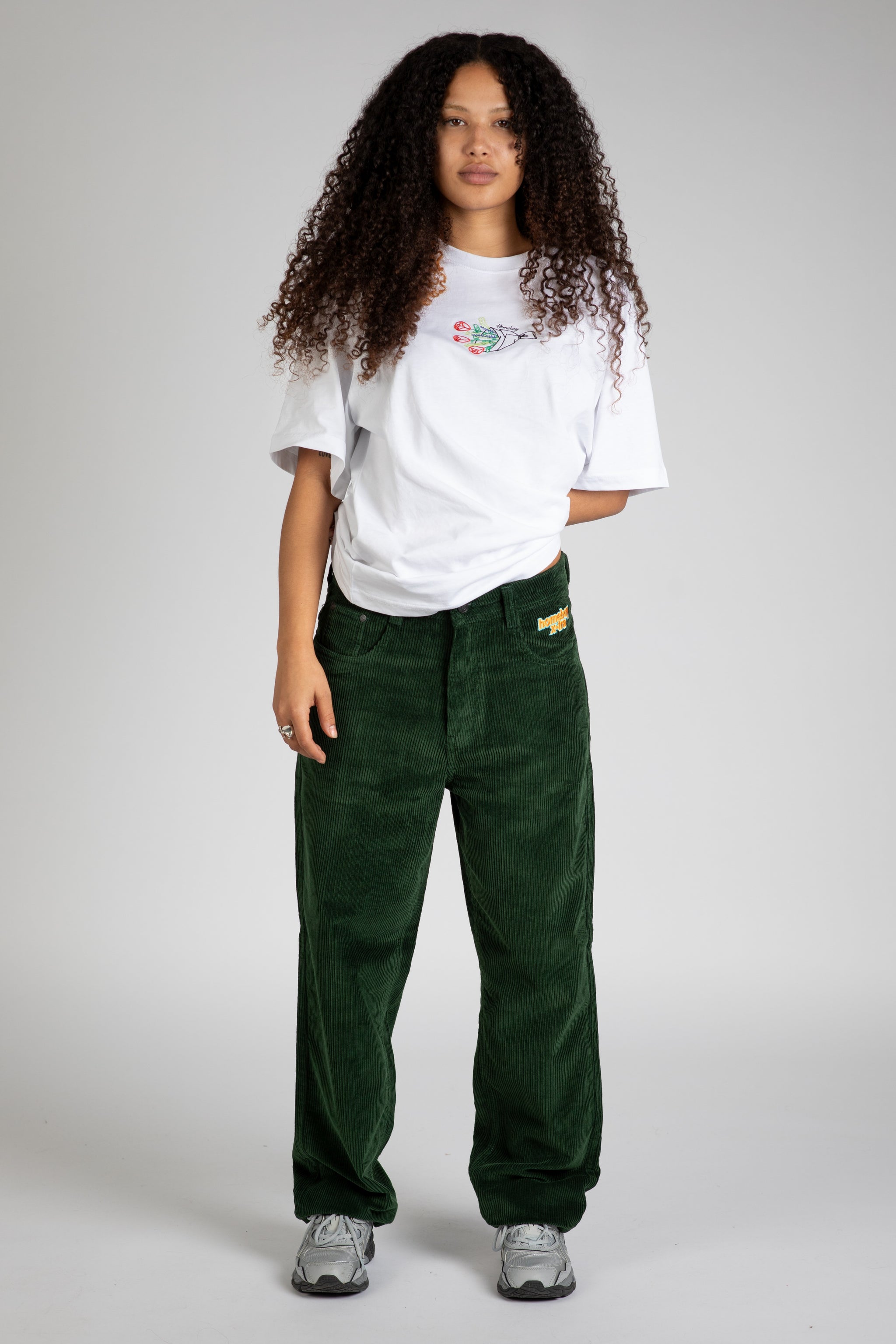 x-tra BAGGY CORD Pants FOREST GREEN – Homeboy
